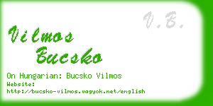 vilmos bucsko business card